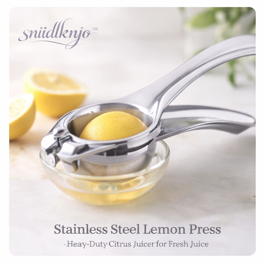 sniidlknjo™ Stainless Steel Lemon Press – Heavy-Duty Citrus Juicer for Fresh Juice